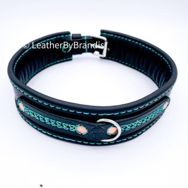 Hundhalsband i läder med eller utan namn
