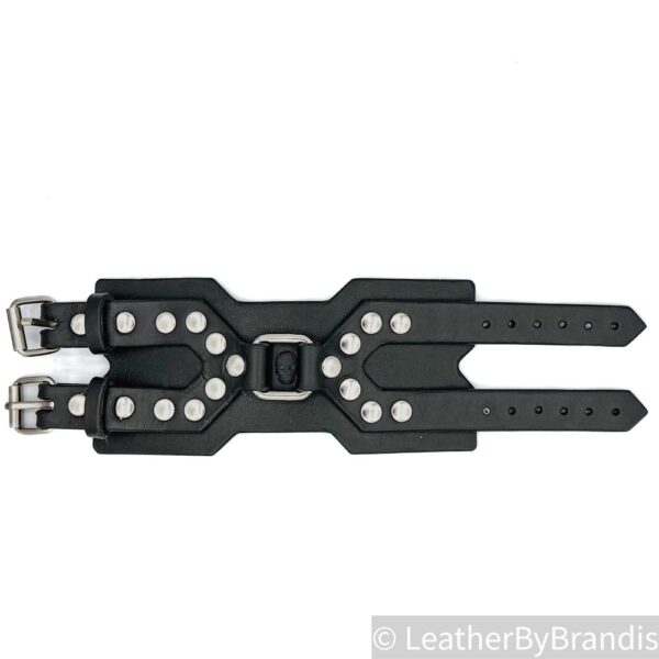 Svart läderarmband