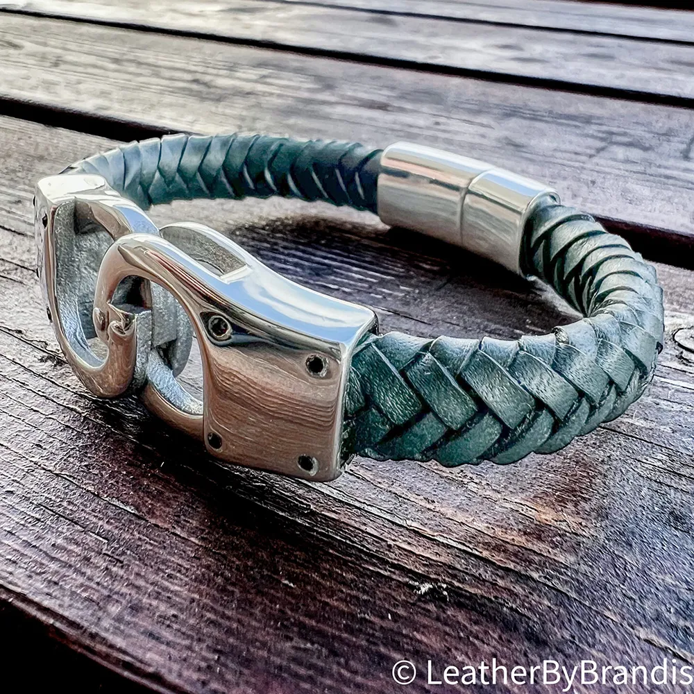 Flätat armband – Handbojor Grönt