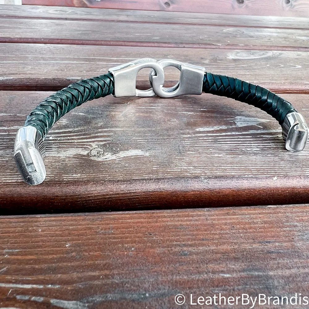 Flätat armband - Handbojor Grönt - Bild 4