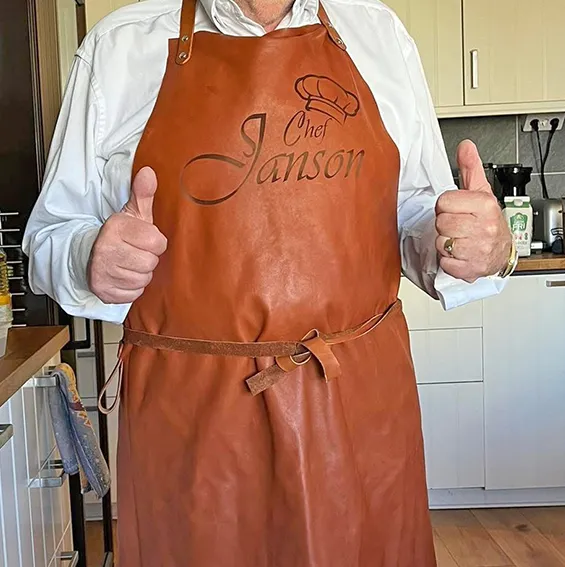 Förkläde Leif XXL Rödbrunt